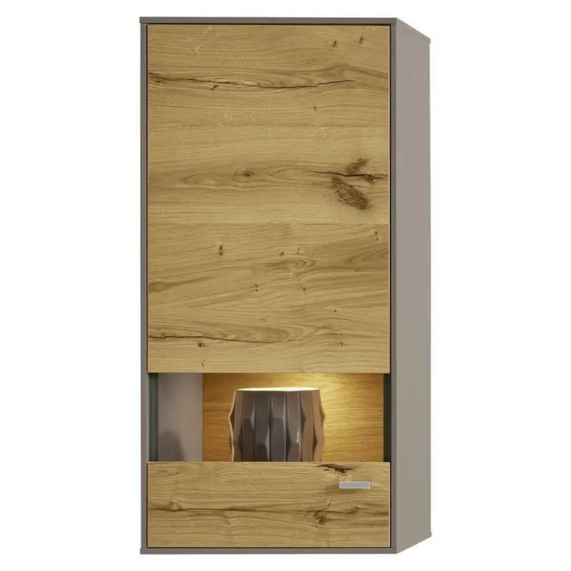 Hängevitrine in Eichefarben, Fango