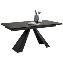 Esstisch in Metall, Glas, Keramik 160-240/90/76 cm