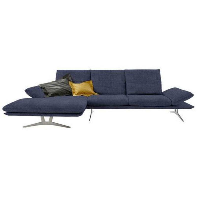 Ecksofa in Flachgewebe Blau