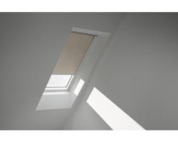 VELUX Verdunkelungsrollo sandbeige gepunktet manuell Rahmen weiß DKL P10 4579SWL