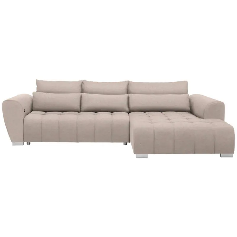 Ecksofa in Webstoff Beige