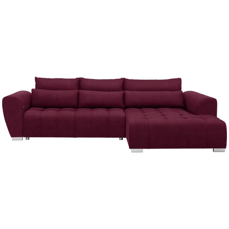 Ecksofa in Webstoff Rot