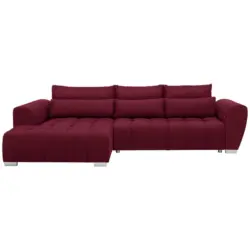 Ecksofa in Webstoff Rot
