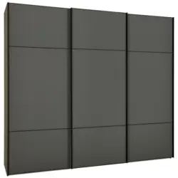 Schwebetürenschrank in Grau