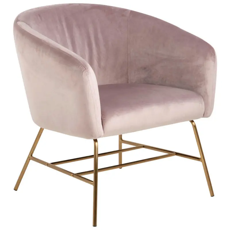 Sessel in Samt Rosa