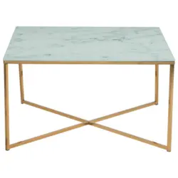 Couchtisch in Metall, Glas 80/80/45 cm