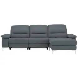 Ecksofa in Mikrofaser Anthrazit