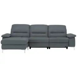 Ecksofa in Mikrofaser Anthrazit