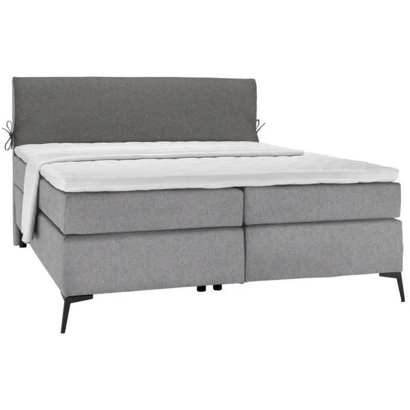 Boxspringbett 160/200 cm in Grau, Dunkelgrau