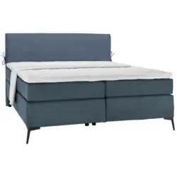 Boxspringbett 160/200 cm in Blau, Dunkelblau