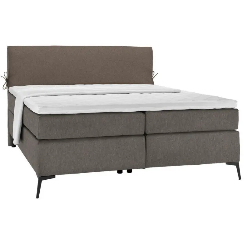 Boxspringbett 200/200 cm in Braun, Grau