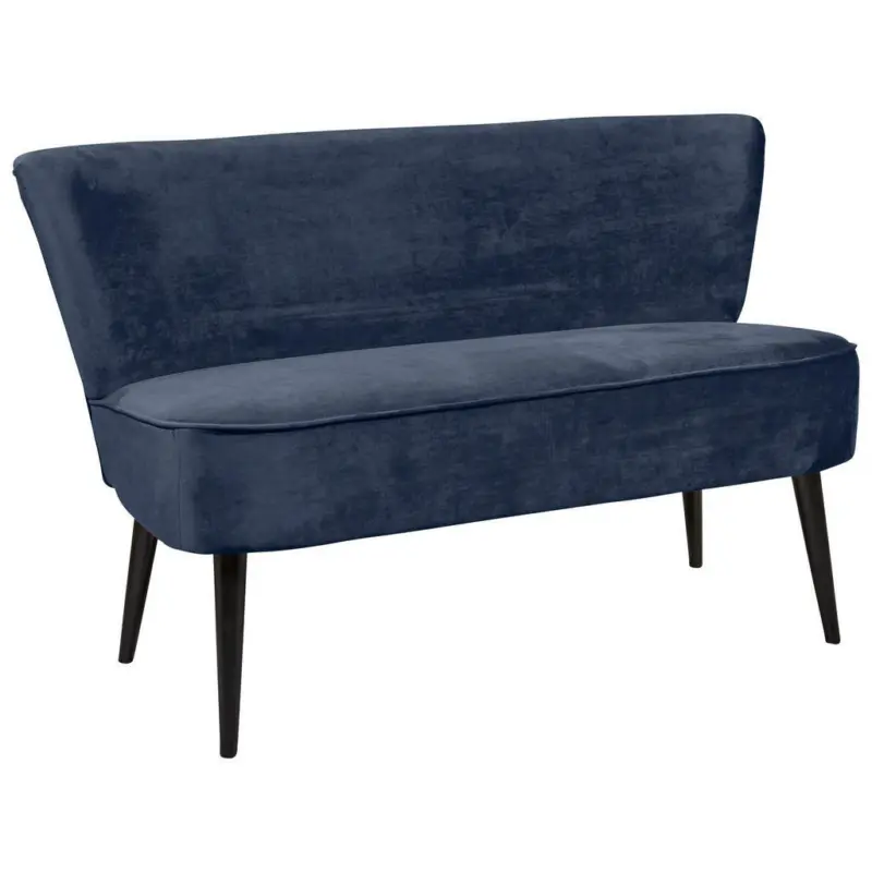 Polsterbank in Textil, Holzwerkstoff Blau