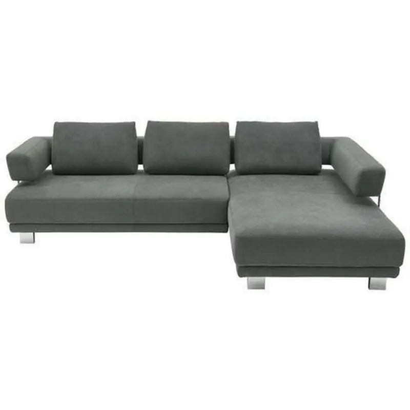 Ecksofa in Chenille Grau