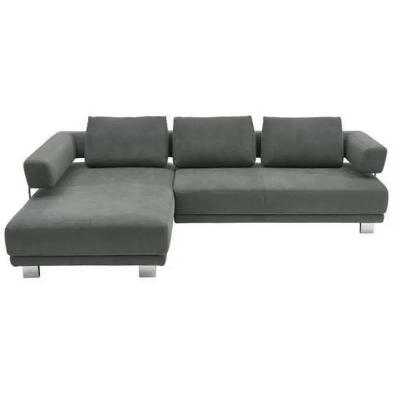 Ecksofa in Chenille Grau