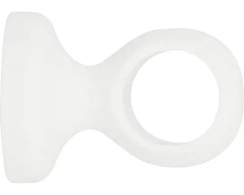 Träger 1-läufig Holz kurz 5 cm weiß Ø 28 mm