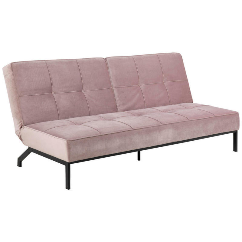 Schlafsofa in Samt Rosa