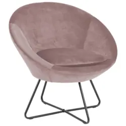 Sessel in Velours Rosa