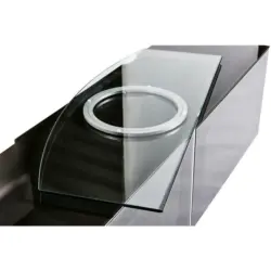 Tv-Drehplatte in Klar, Alufarben