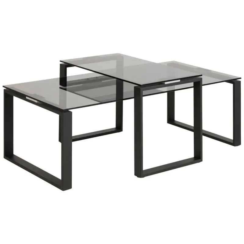 Couchtisch in Metall, Glas 155/55/45 cm