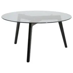 Couchtisch in Holz, Glas 90/90/45 cm
