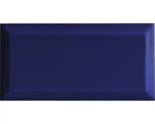 Steinzeug Wandfliese Metro 10x20 cm blau glänzend