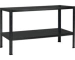 Hornbach Steck-Grundregal Schulte schwarz strukturiert 430x1200x400 mm 2 Böden Tragkraft 130 kg