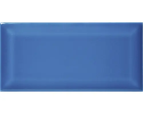 Steinzeug Wandfliese Metro 7,5x15 cm blau glänzend