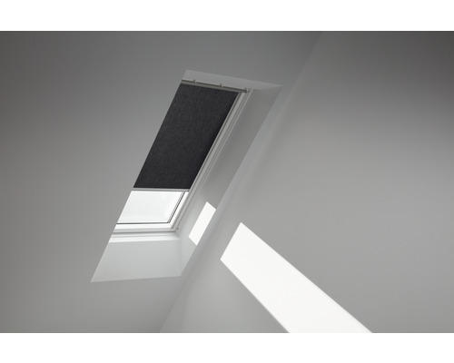 VELUX Sichtschutzrollo schwarz uni manuell Rahmen weiß RFL MK06 4069SWL