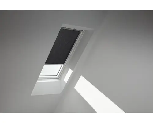 VELUX Sichtschutzrollo schwarz uni manuell Rahmen weiß RFL MK12 4069SWL