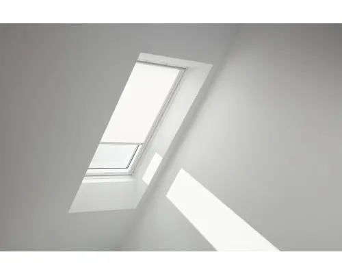 VELUX Sichtschutzrollo weiß uni manuell Rahmen weiß RFL M06 1028SWL
