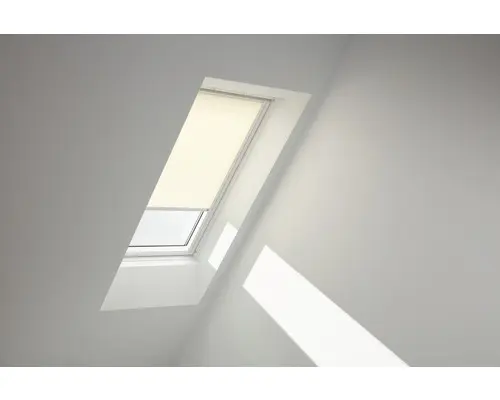 VELUX Sichtschutzrollo beige uni manuell Rahmen weiß RFL MK04 1086SWL