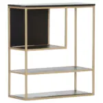 XXXLutz Lauterach - Ihr M&ouml;belhaus bei Bregenz Regal 70/80/30 cm Schwarz, Goldfarben