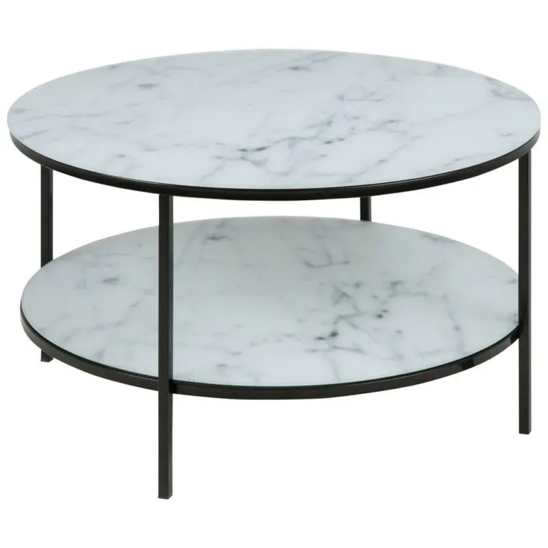 Couchtisch in Metall, Glas 80/80/45 cm