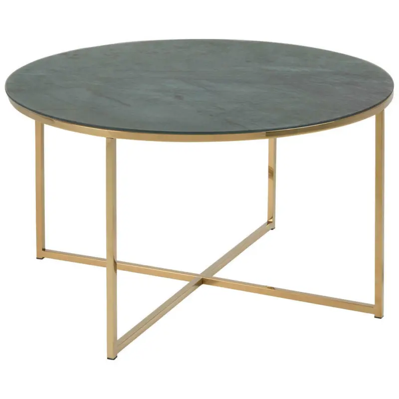 Couchtisch in Metall, Glas 80/80/45 cm