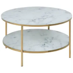 Couchtisch in Metall, Glas 80/80/45 cm