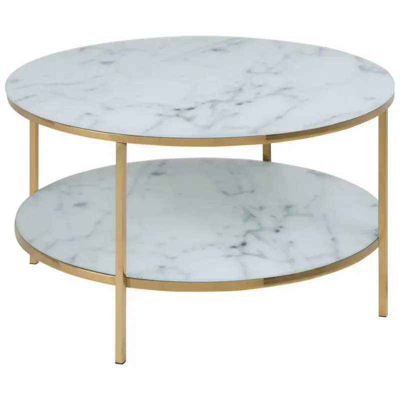 Couchtisch in Metall, Glas 80/80/45 cm