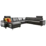 XXXLutz Lauterach - Ihr M&ouml;belhaus bei Bregenz Wohnlandschaft in Echtleder Schwarz