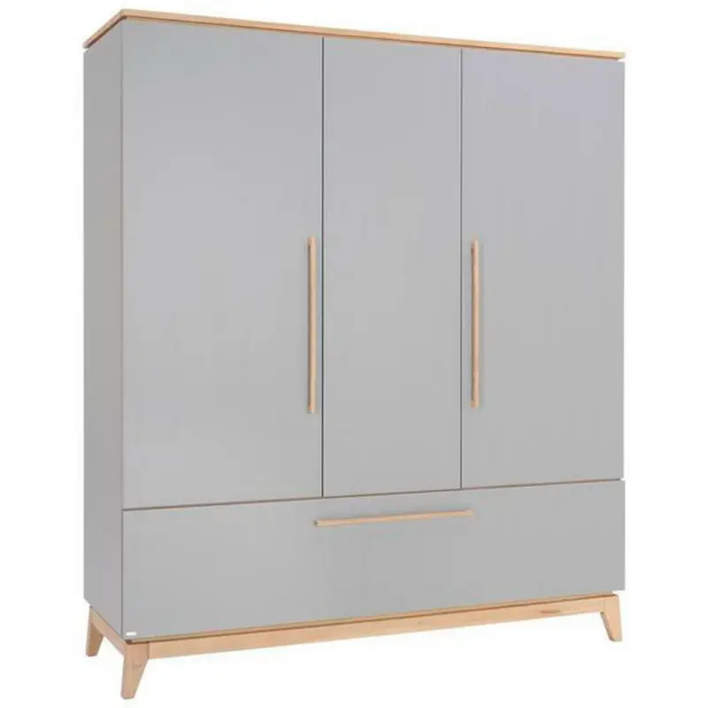 Kleiderschrank in Grau, Eichefarben