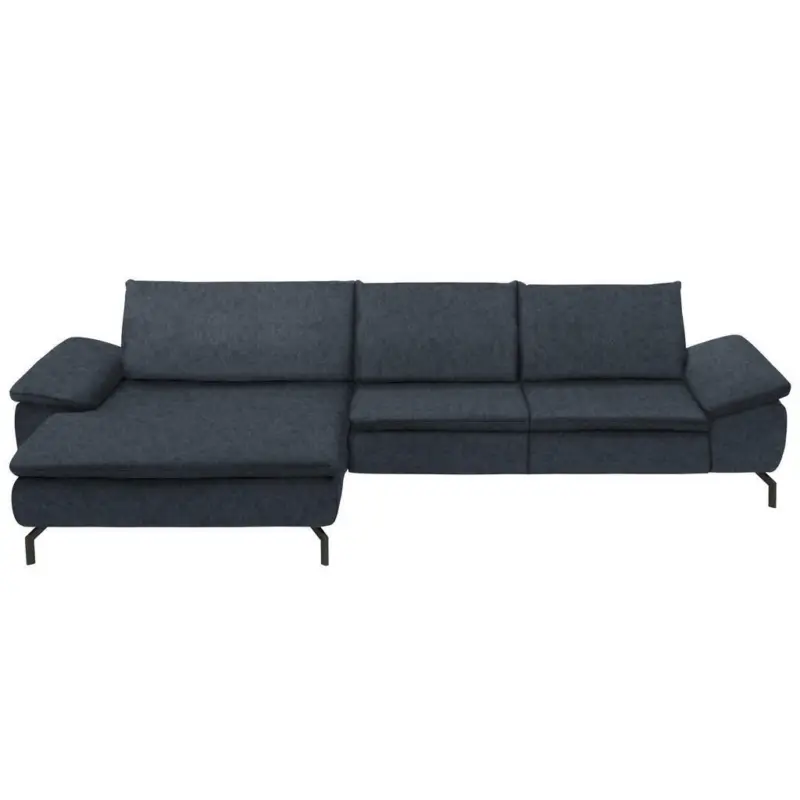 Ecksofa in Mikrofaser Dunkelblau