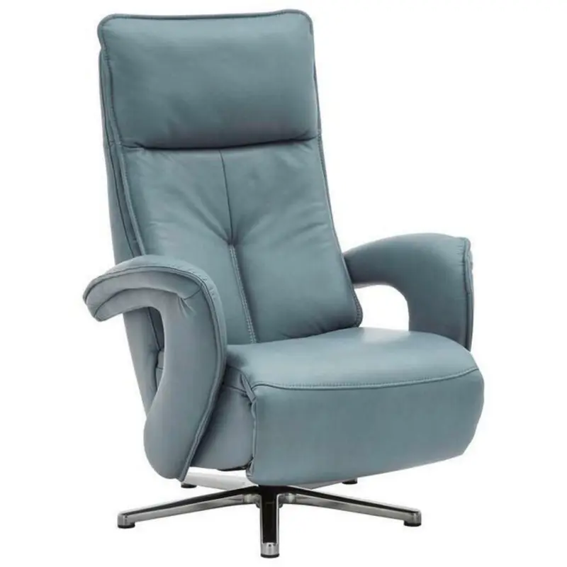 Relaxsessel in Leder Blau