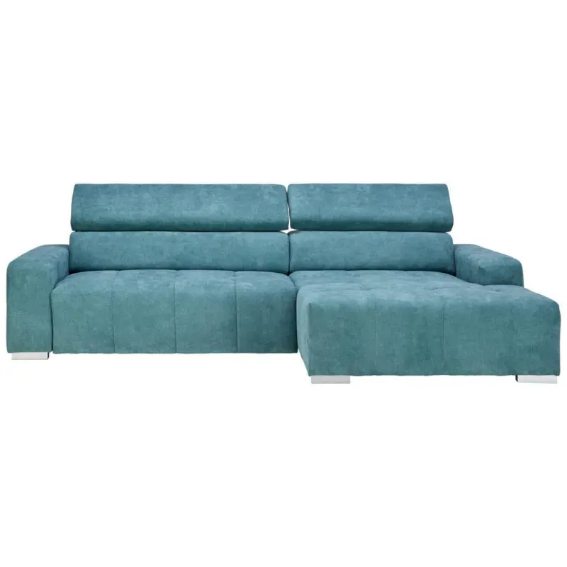 Ecksofa in Webstoff T&uuml;rkis