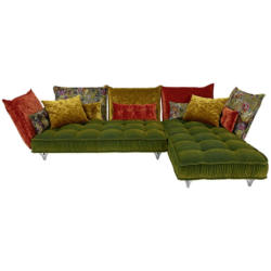 Ecksofa in Flachgewebe Multicolor