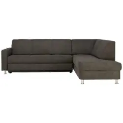 Ecksofa in Flachgewebe Grau
