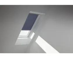 VELUX Sichtschutzrollo dunkelblau uni manuell Rahmen weiß RFL PK08 9050SWL