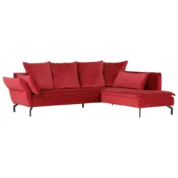 Ecksofa in Flachgewebe Rot