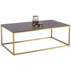 Couchtisch in Metall, Glas, Keramik 120/70/42 cm
