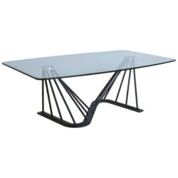 Couchtisch in Metall, Glas 120/70/42 cm