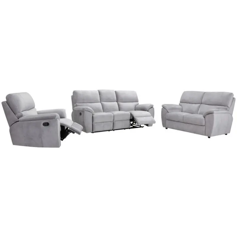 Sitzgarnitur in Mikrofaser Grau