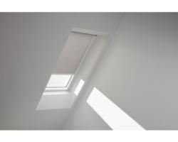 VELUX Sichtschutzrollo grau uni manuell Rahmen weiß RFL U08 4161SWL