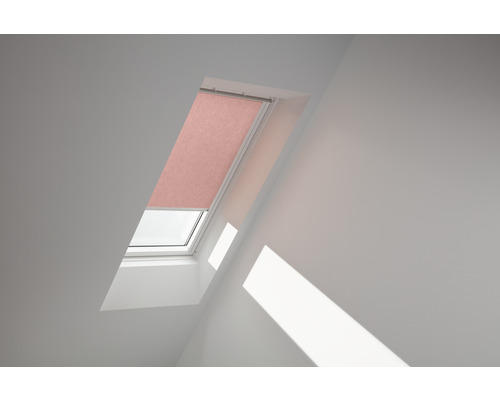 VELUX Sichtschutzrollo rosenholz uni manuell Rahmen weiß RFL F04 4168SWL